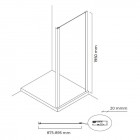 Oltens Fulla kabina prysznicowa 130x90 cm prostokątna drzwi ze ścianką 20210100