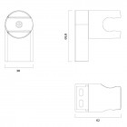 Oltens Gide uchwyt prysznicowy z regulacją chrom 37402100