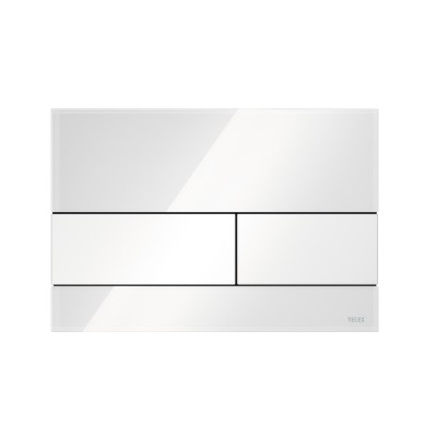 Tece Square przycisk spłukujący do WC szkło białe/biel 9240800