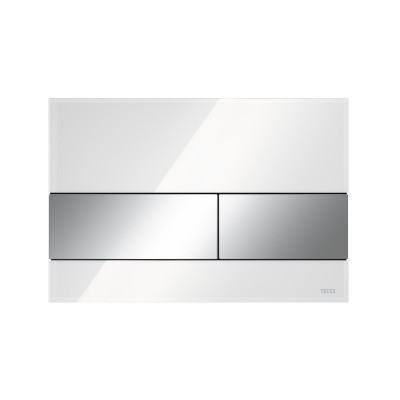 Tece Square przycisk spłukujący do WC szkło białe/chrom połysk 9240802