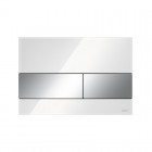 Tece Square przycisk spłukujący do WC szkło białe/chrom połysk 9240802