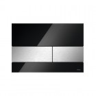 Tece Square przycisk spłukujący do WC szkło czarne/stal 9240806