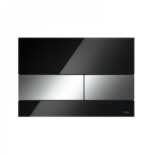 Tece Square przycisk spłukujący do WC szkło czarne/chrom połysk 9240807