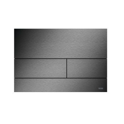 Tece Square II przycisk spłukujący do WC czarny chrom szczotkowany 9240836