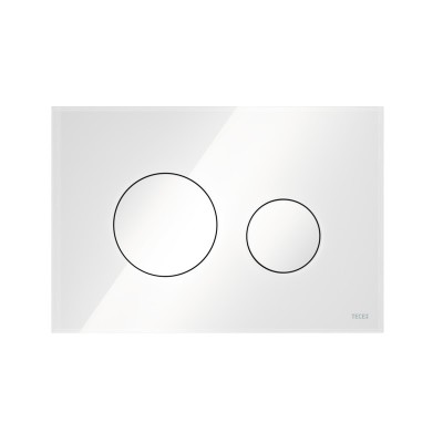 Tece Loop przycisk spłukujący do WC szkło białe/biały 9240650