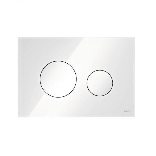 Tece Loop przycisk spłukujący do WC szkło białe/biały 9240650