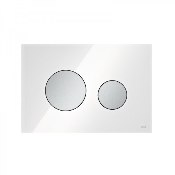 Tece Loop przycisk spłukujący do WC szkło białe/chrom mat 9240659