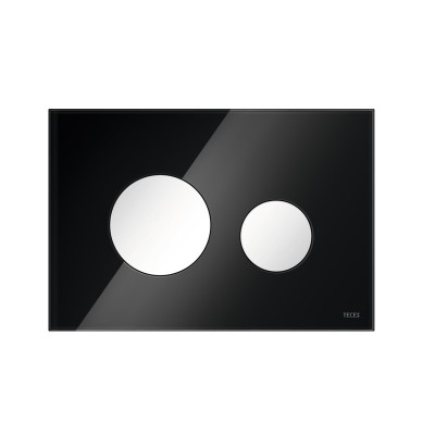 Tece Loop przycisk spłukujący do WC szkło czarne/biały 9240654