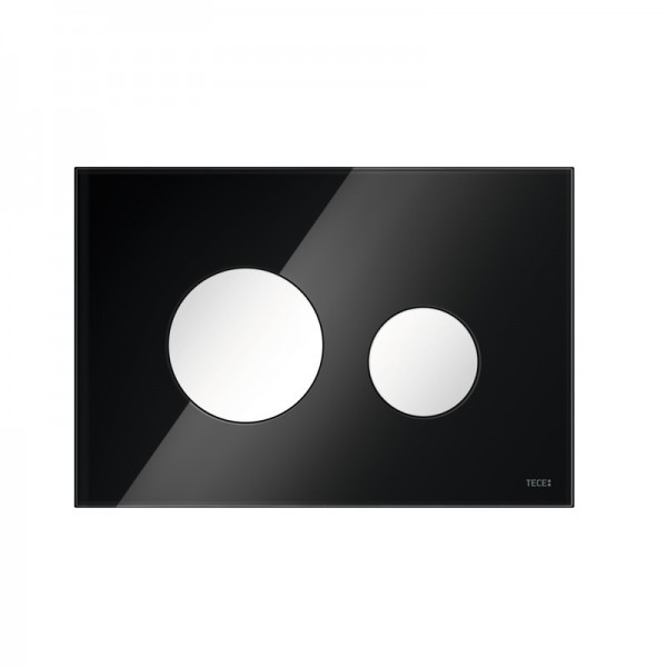 Tece Loop przycisk spłukujący do WC szkło czarne/biały 9240654