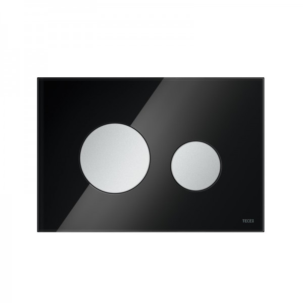 Tece Loop przycisk spłukujący do WC szkło czarne/chrom mat 9240655