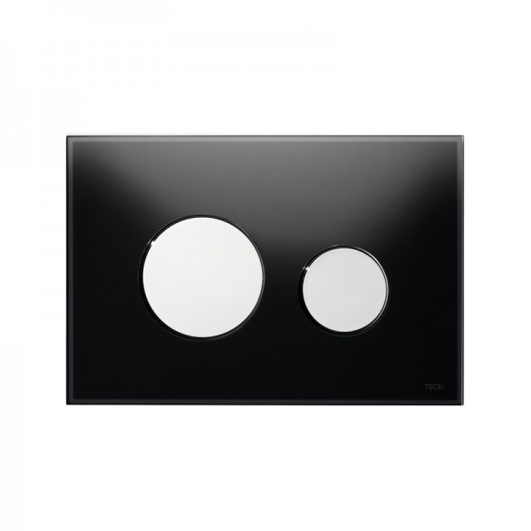 Tece Loop przycisk spłukujący do WC szkło czarne/chrom połysk 9240656