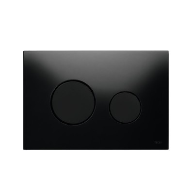 Tece Loop przycisk spłukujący do WC szkło czarne/czarny 9240657