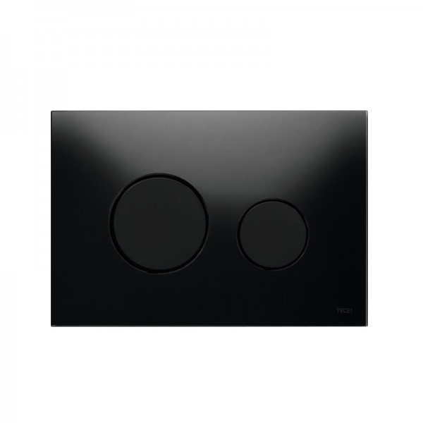 Tece Loop przycisk spłukujący do WC szkło czarne/czarny 9240657