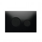 Tece Loop przycisk spłukujący do WC szkło czarne/czarny 9240657