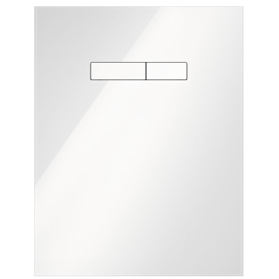 Tece Lux obudowa WC górna z przyciskiem uruchamiającym szkło białe 9650000