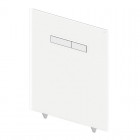 Tece Lux obudowa WC górna z przyciskiem uruchamiającym szkło białe 9650000