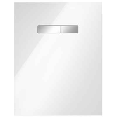 Tece Lux górna obudowa WC szkło białe/chrom połysk 9650001