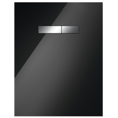 Tece Lux obudowa WC górna z przyciskiem uruchamiającym szkło czarne/chrom połysk 9650004