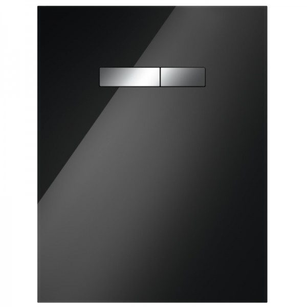 Tece Lux obudowa WC górna z przyciskiem uruchamiającym szkło czarne/chrom połysk 9650004