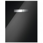 Tece Lux obudowa WC górna z przyciskiem uruchamiającym szkło czarne/chrom połysk 9650004