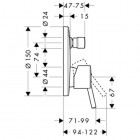 Hansgrohe Talis bateria prysznicowa podtynkowa z zabezpieczeniem
