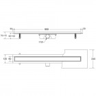 Besco Virgo Black Duo odpływ liniowy 60 cm OL-60-VN