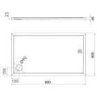 Schedpol Sharper brodzik prostokątny 80x90 cm 3S.S1P-8090