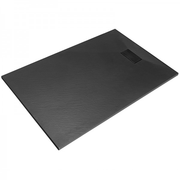Besco Vexo brodzik prostokątny 100x80 czarny BVB-100-80-P