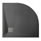 Besco Vexo brodzik półokrągły 90x90 cm czarny BVB-90-90-P