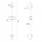 Oltens Ume Alling 60 zestaw prysznicowy złoty połysk 36002800