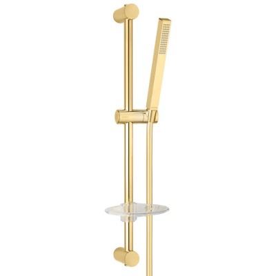 Oltens Sog Alling 60 zestaw prysznicowy z mydelniczką złoty połysk 36007800