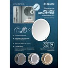 Round Lusterko kosmetyczne magnetyczne - podświetlenie LED