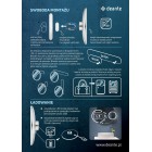 Round Lusterko kosmetyczne magnetyczne - podświetlenie LED