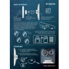 Round Lusterko kosmetyczne magnetyczne - podświetlenie LED