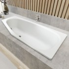 Kaldewei Mini wanna asymetryczna 157x75 cm stalowa lewa biały błyszczący