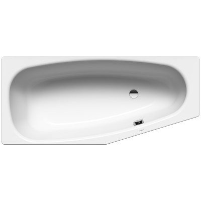 Kaldewei Mini wanna asymetryczna 157x75 cm stalowa prawa biały błyszczący