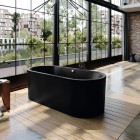 Kaldewei Classic Duo Oval wanna wolnostojąca 170x75 cm stalowa czarny błyszczący