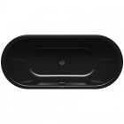 Kaldewei Centro Duo Oval wanna prostokątna 180x80 cm stalowa czarny błyszczący