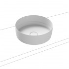 Kaldewei Nueva umywalka nablatowa okrągła 38 cm biały błyszczący