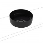 Kaldewei Nueva umywalka nablatowa okrągła 38 cm czarny błyszczący