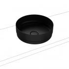 Kaldewei Nueva umywalka nablatowa okrągła 38 cm czarny matowy