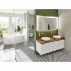 Kaldewei Miena umywalka nablatowa okrągła 45 cm biały błyszczący