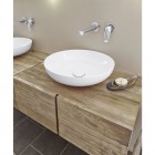 Kaldewei Miena umywalka nablatowa okrągła 45 cm biały błyszczący