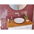 Kaldewei Miena umywalka nablatowa okrągła 45 cm biały błyszczący