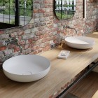 Kaldewei Miena umywalka nablatowa okrągła 45 cm biały błyszczący