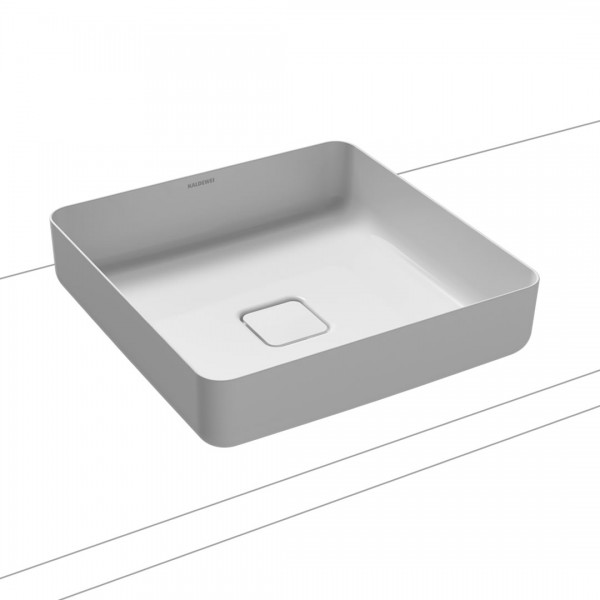 Kaldewei Miena umywalka nablatowa kwadratowa 40x40 cm biały błyszczący