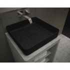 Kaldewei Miena umywalka nablatowa kwadratowa 40x40 cm czarny matowy