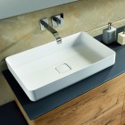 Kaldewei Miena umywalka nablatowa prostokątna 58x38 cm biały błyszczący