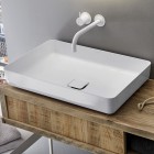 Kaldewei Miena umywalka nablatowa prostokątna 58x38 cm biały błyszczący