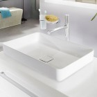 Kaldewei Miena umywalka nablatowa prostokątna 58x38 cm biały błyszczący